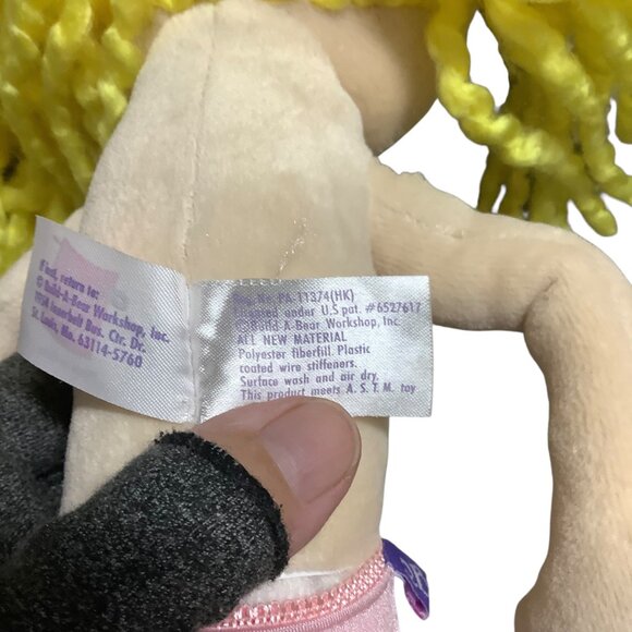 Friends 2B Made Build-A-Bear Blonde Yarn Hair Blue Eyes Doll 16" Stuffed Plush - Picture 5 of 6